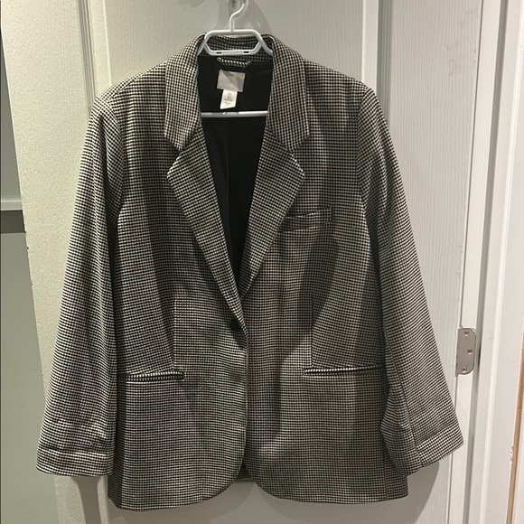 H&M Houndstooth Blazer Size L - Picture 1 of 3